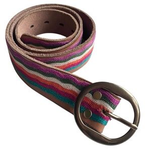 Lucky Brand Vintage Y2K embroidered belt Medium